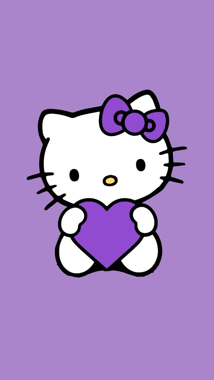 purple hello kitty wallpaper 1